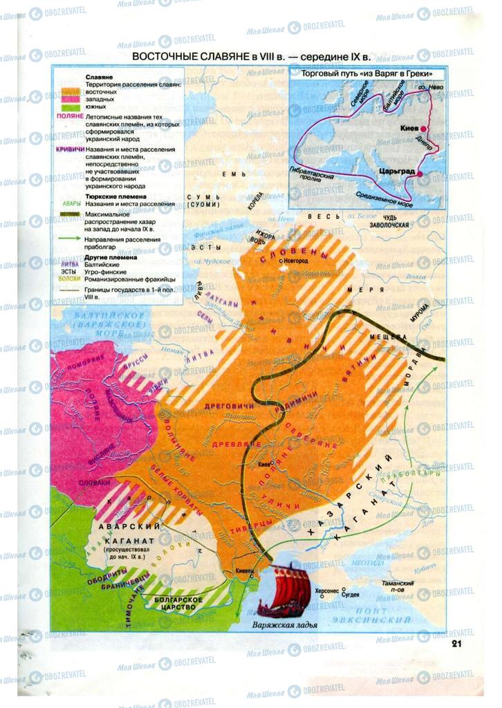 Підручники Історія України 7 клас сторінка 21