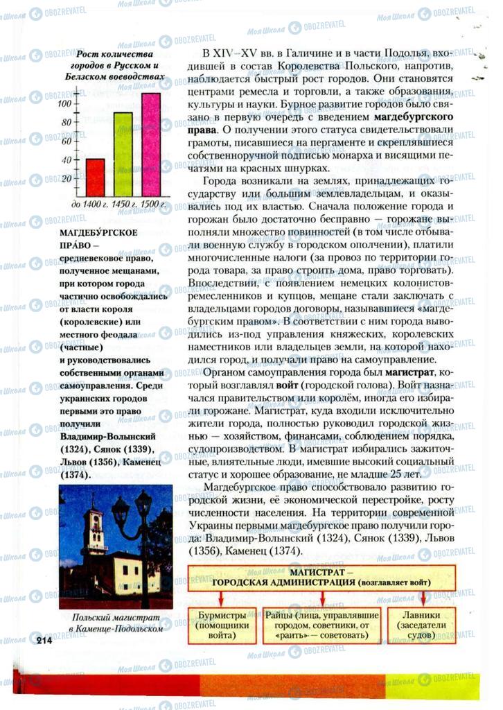 Учебники История Украины 7 класс страница 214