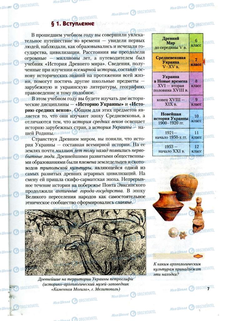 Підручники Історія України 7 клас сторінка  7