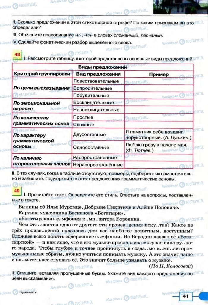 Учебники Русский язык 8 класс страница  41