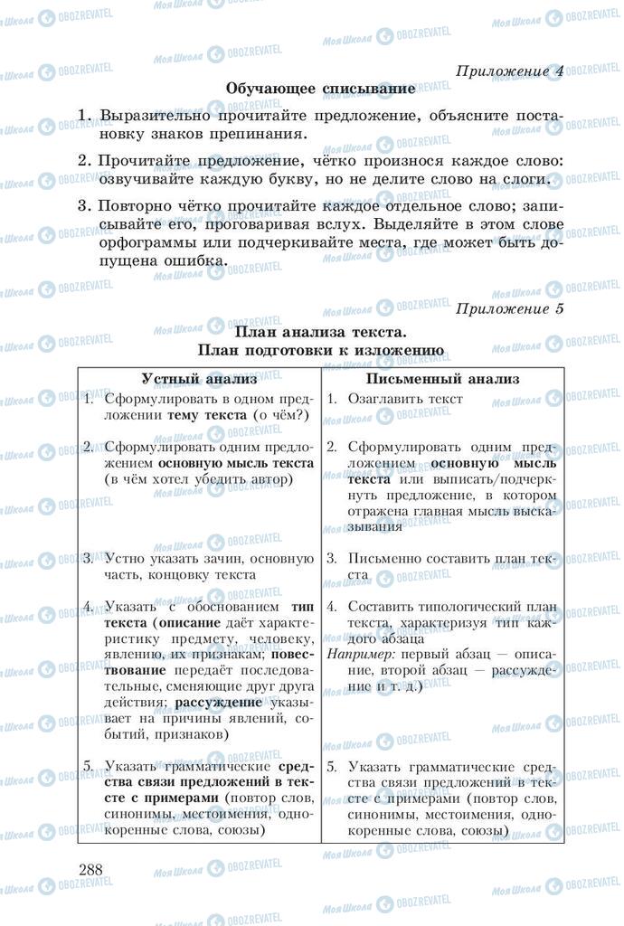 Підручники Російська мова 8 клас сторінка  288