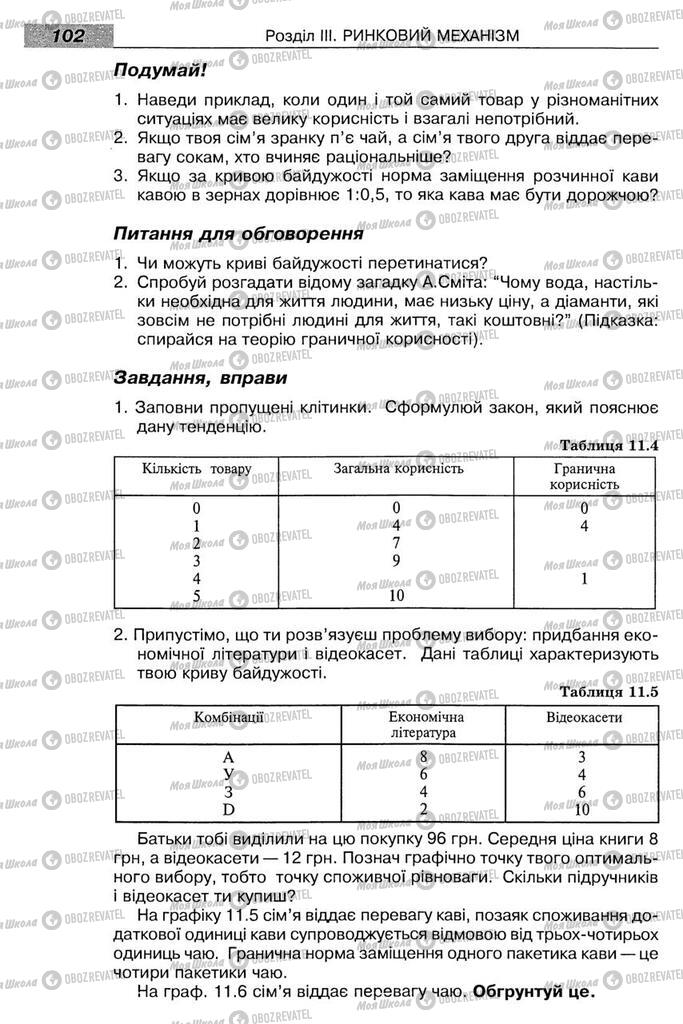 Підручники Економіка 8 клас сторінка 102