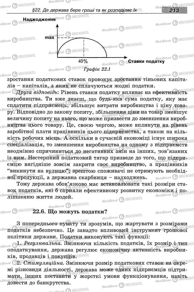 Учебники Экономика 8 класс страница 213