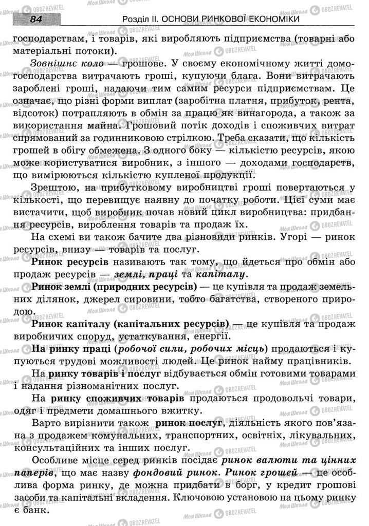 Підручники Економіка 8 клас сторінка 84