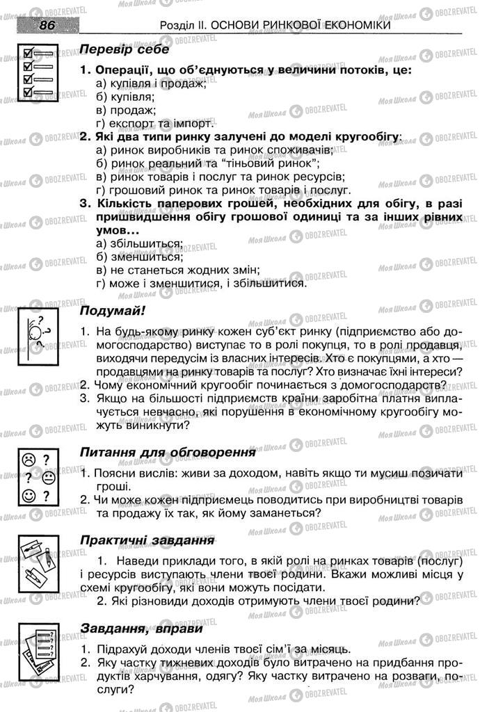 Учебники Экономика 8 класс страница 86