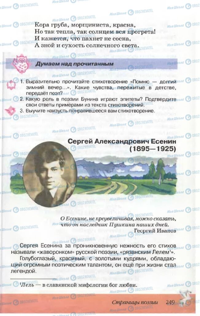 Підручники Російська література 5 клас сторінка 249