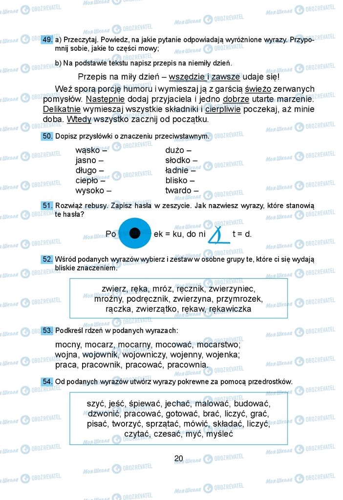 Підручники Польська мова 5 клас сторінка 20