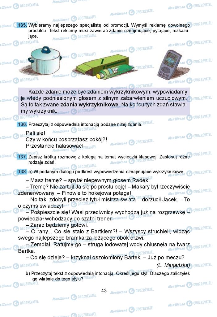 Підручники Польська мова 5 клас сторінка 43