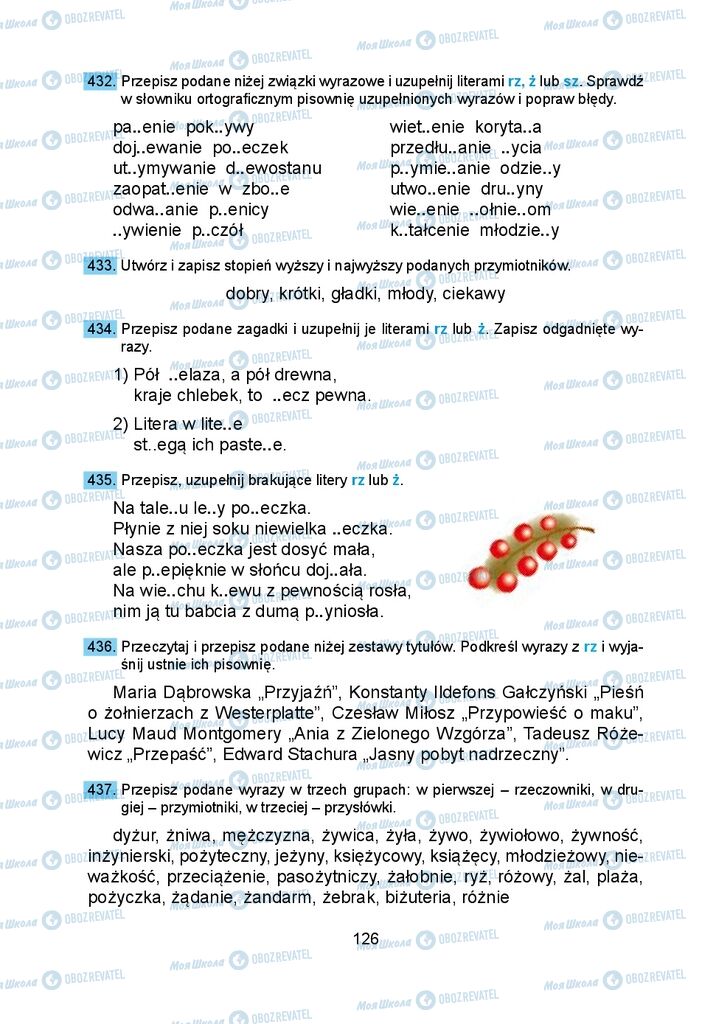 Підручники Польська мова 5 клас сторінка 126