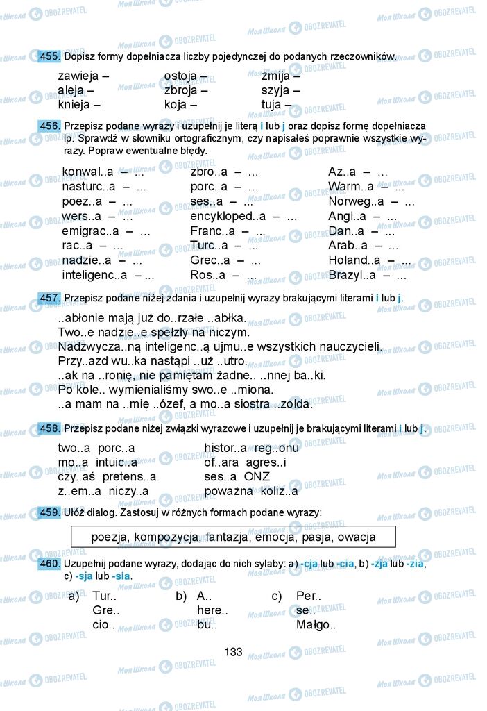 Підручники Польська мова 5 клас сторінка 133