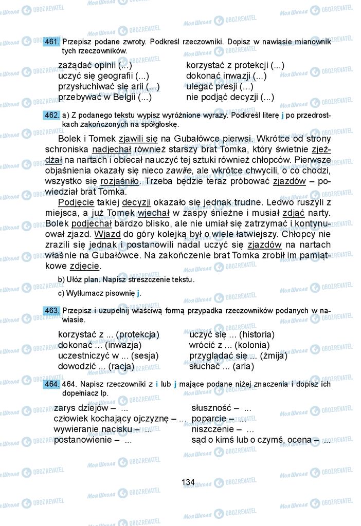 Учебники Польский язык 5 класс страница 134