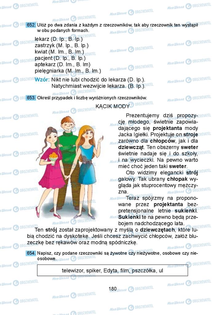 Підручники Польська мова 5 клас сторінка 180