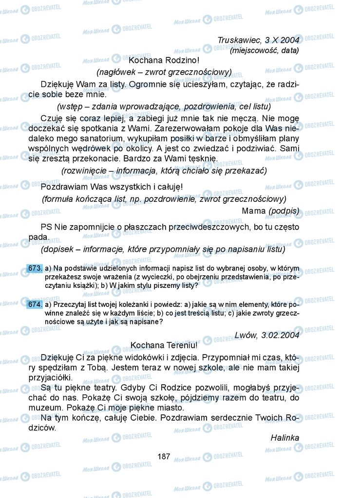 Учебники Польский язык 5 класс страница 187