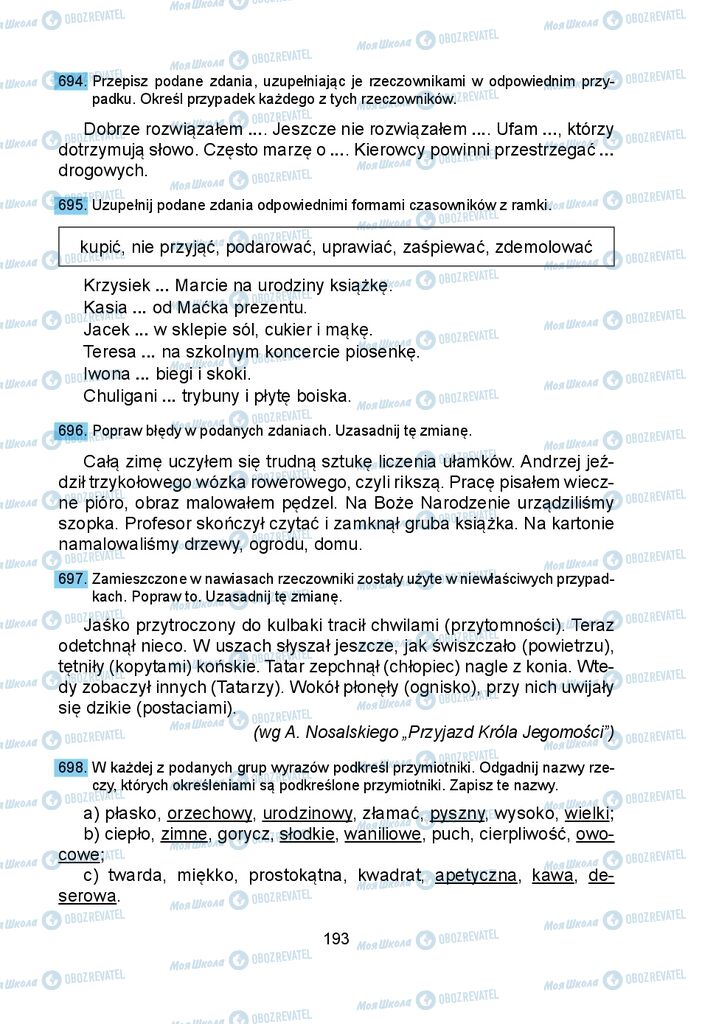 Підручники Польська мова 5 клас сторінка 193