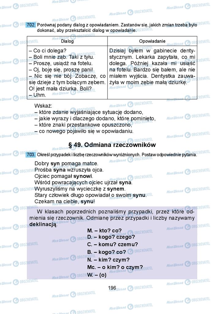 Підручники Польська мова 5 клас сторінка 196