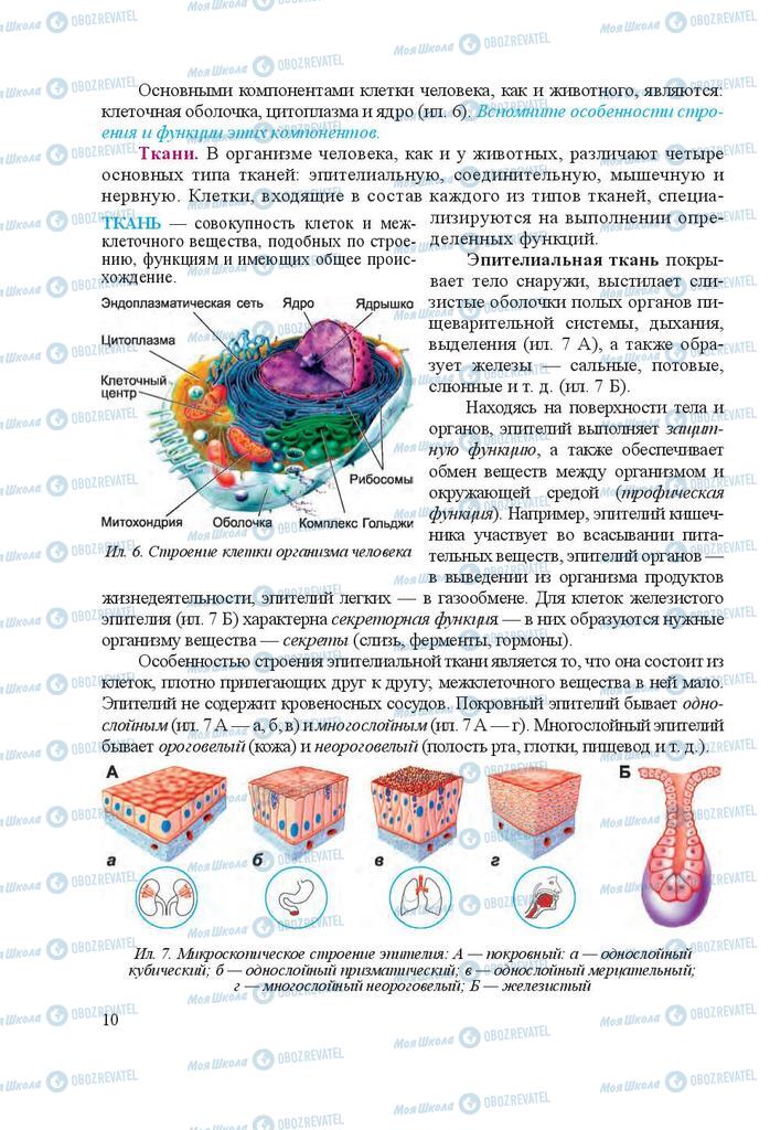 Підручники Біологія 8 клас сторінка 10