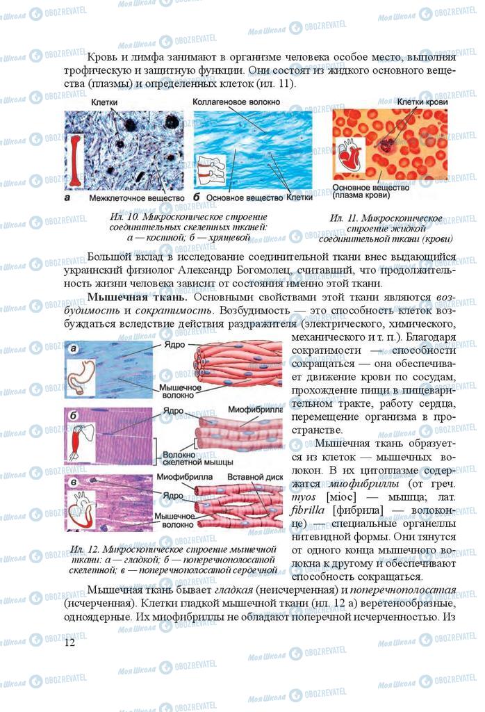 Підручники Біологія 8 клас сторінка 12