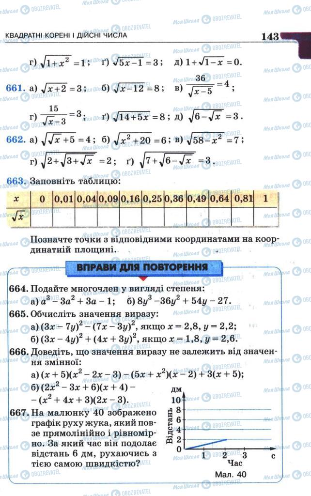 Учебники Алгебра 8 класс страница 143