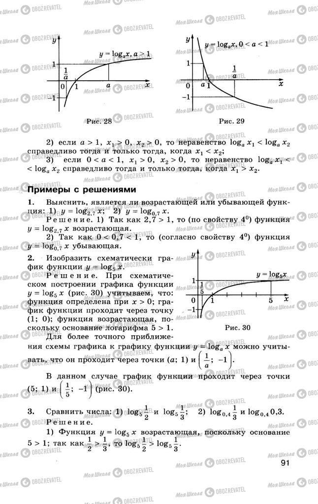 Підручники Алгебра 10 клас сторінка  91
