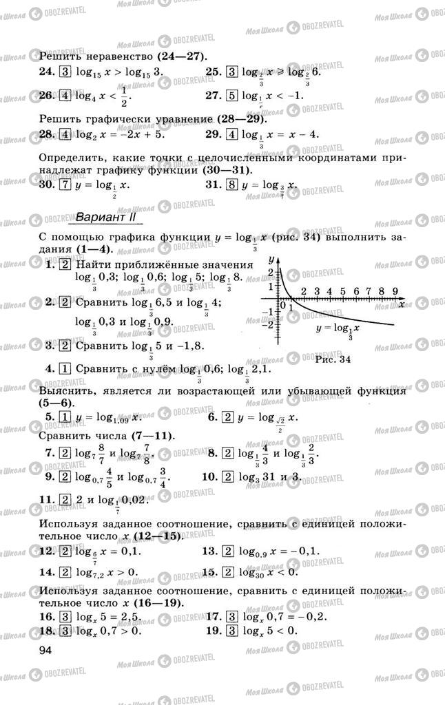 Підручники Алгебра 10 клас сторінка  94