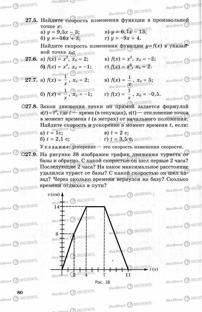 Підручники Алгебра 10 клас сторінка 80