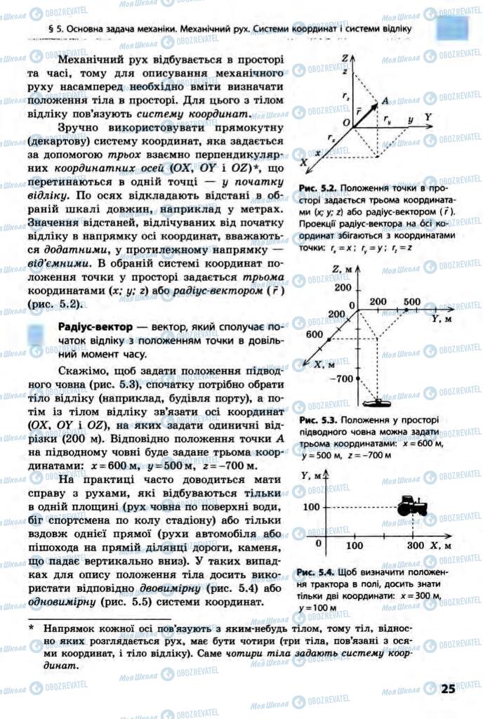 Підручники Фізика 10 клас сторінка  25