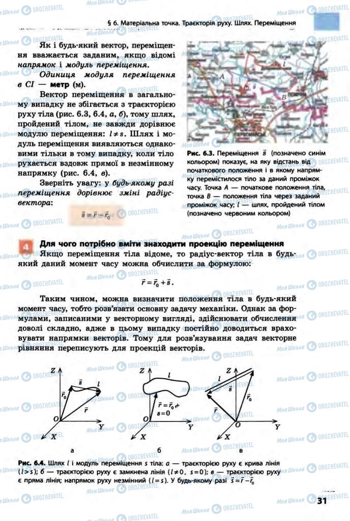 Підручники Фізика 10 клас сторінка  31