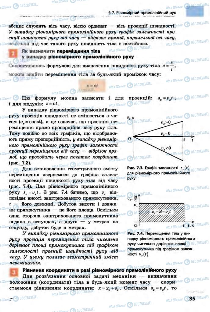 Підручники Фізика 10 клас сторінка  35