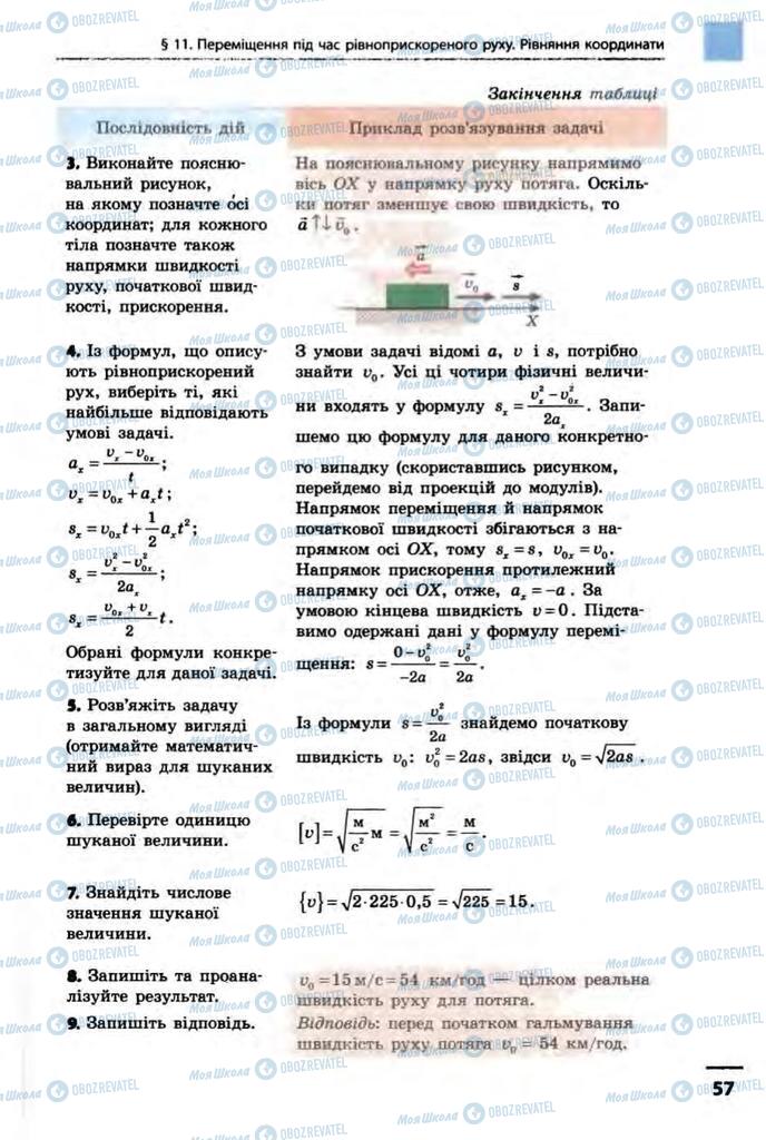 Підручники Фізика 10 клас сторінка  57