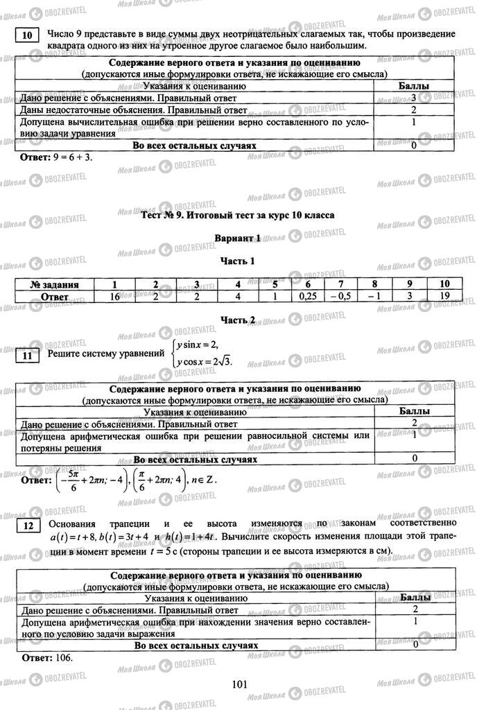 Підручники Алгебра 10 клас сторінка  101