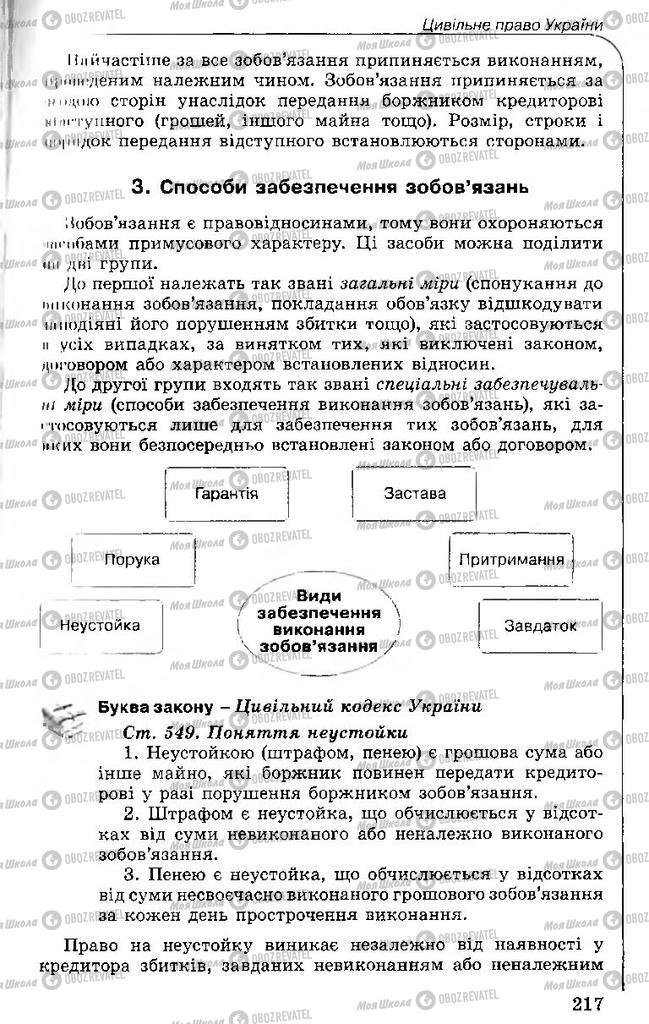 Учебники Правоведение 11 класс страница 217