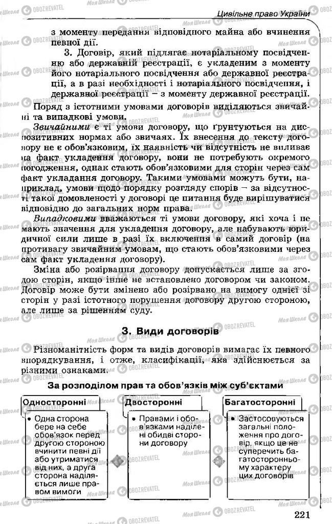 Підручники Правознавство 11 клас сторінка 221