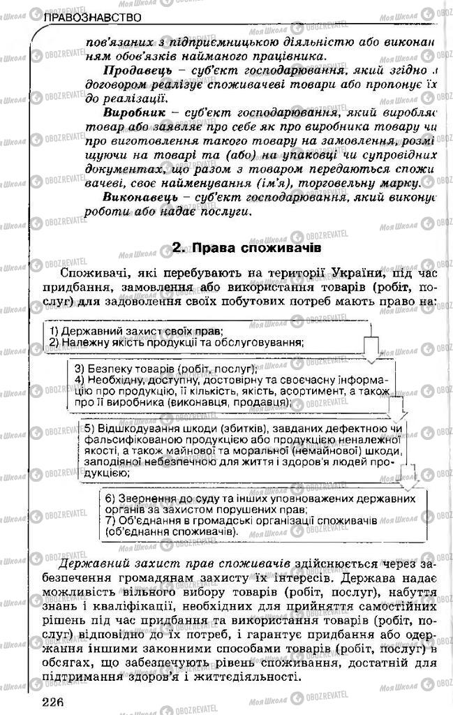 Підручники Правознавство 11 клас сторінка 226