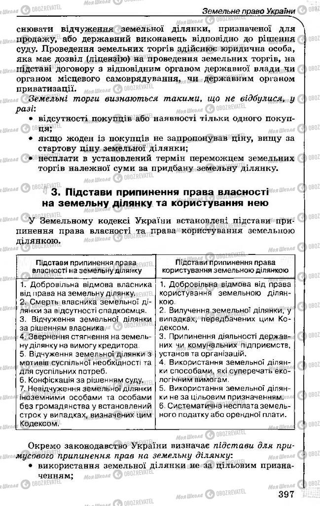 Підручники Правознавство 11 клас сторінка 397