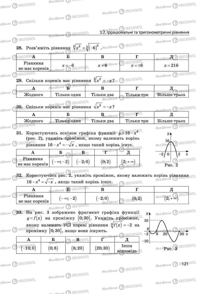 Підручники Математика 11 клас сторінка 121