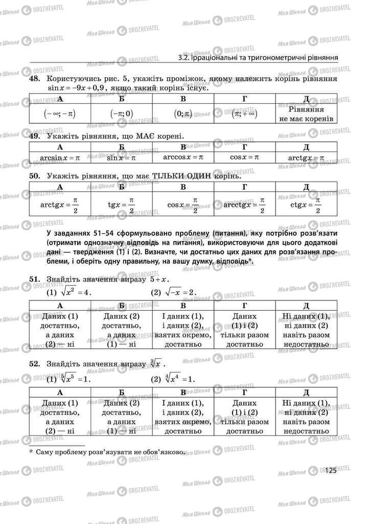 Учебники Математика 11 класс страница 125