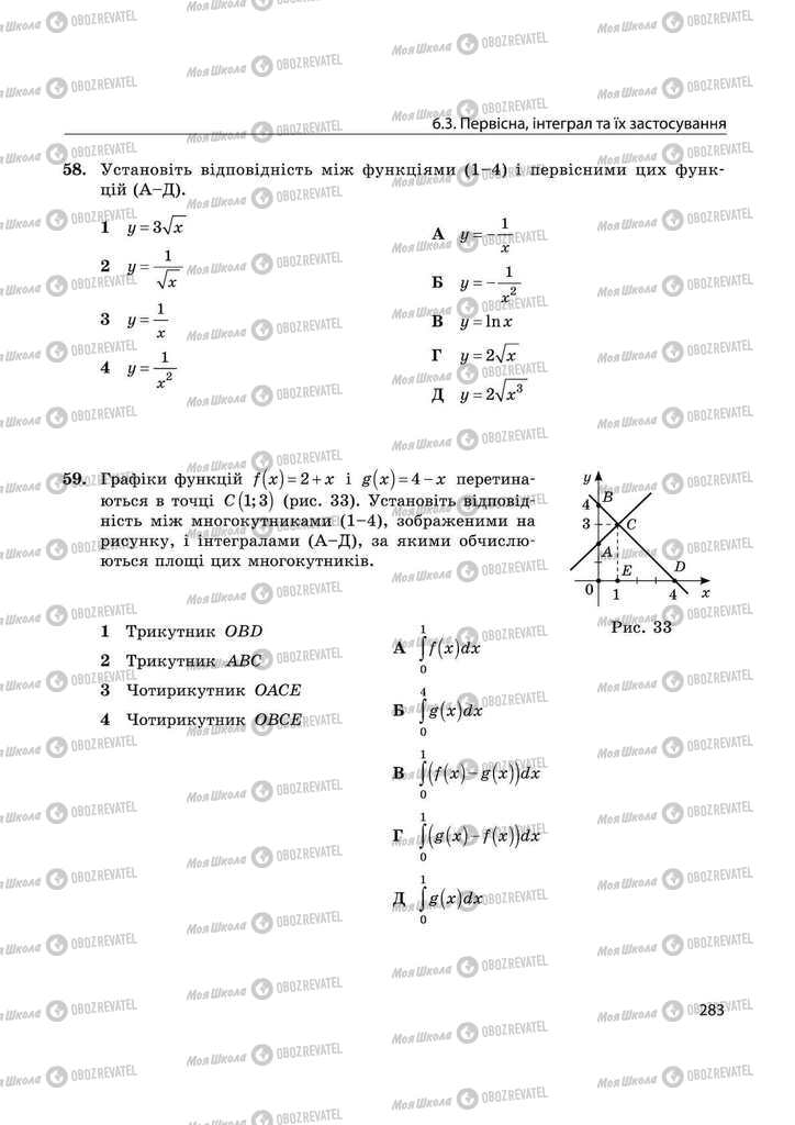 Підручники Математика 11 клас сторінка 283