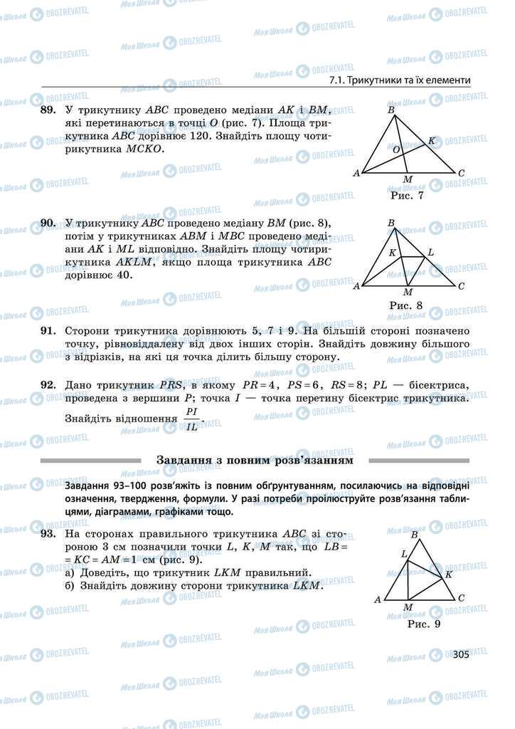 Підручники Математика 11 клас сторінка 305