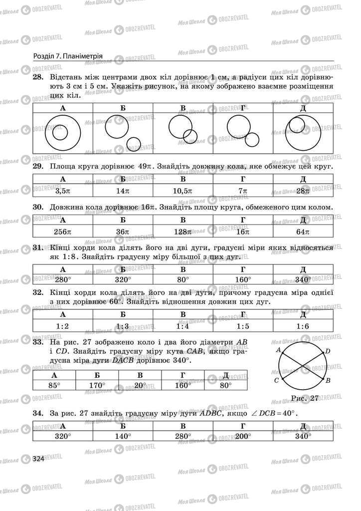 Підручники Математика 11 клас сторінка 324