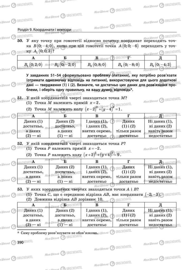 Підручники Математика 11 клас сторінка 390