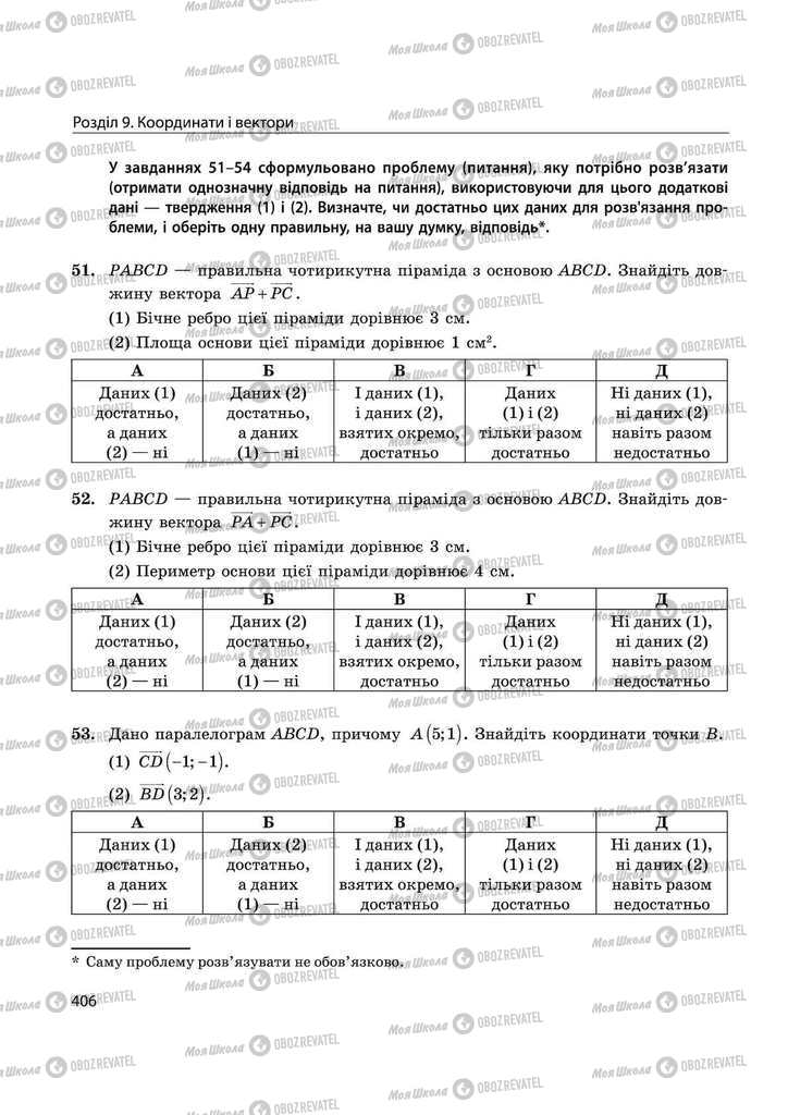 Підручники Математика 11 клас сторінка 406