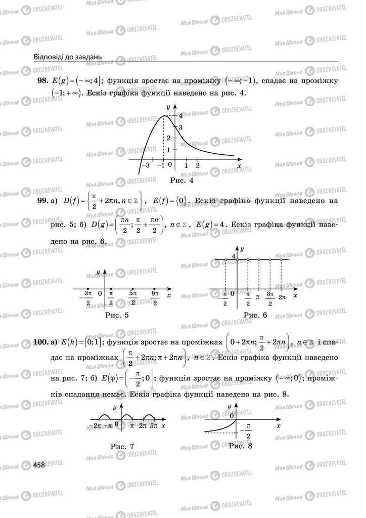 Учебники Математика 11 класс страница 458