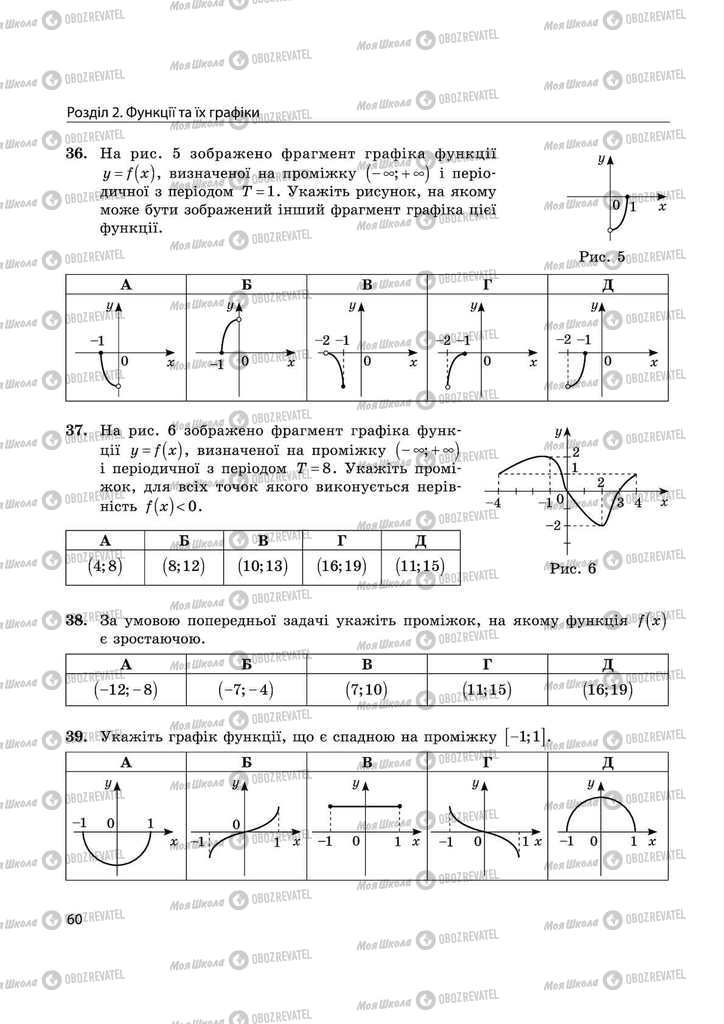 Підручники Математика 11 клас сторінка 60