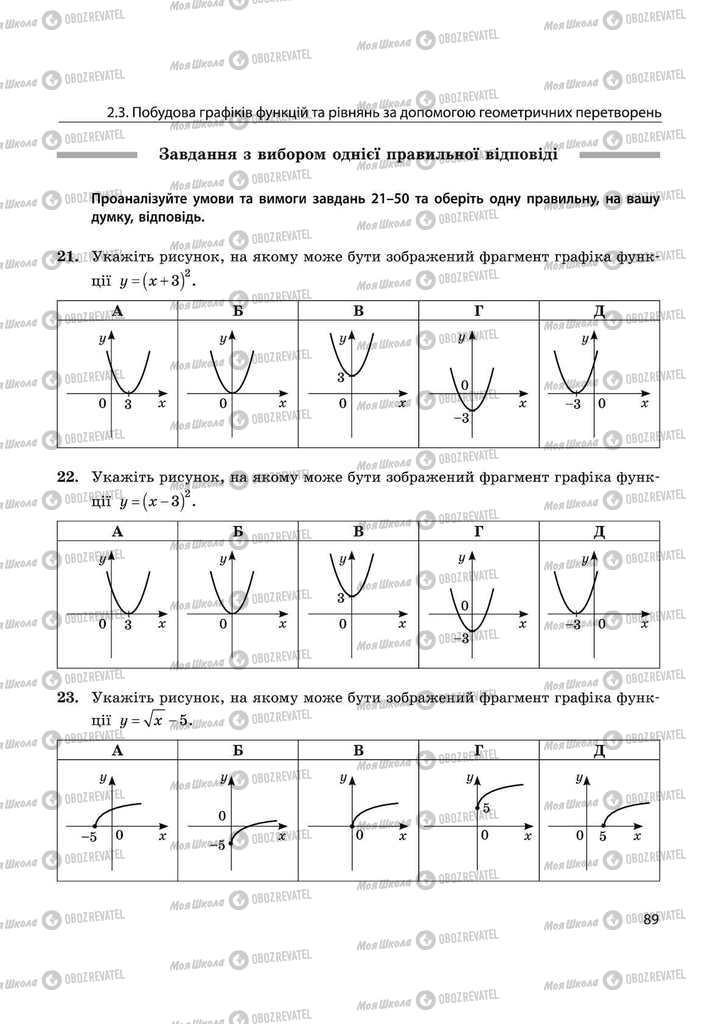 Підручники Математика 11 клас сторінка 89