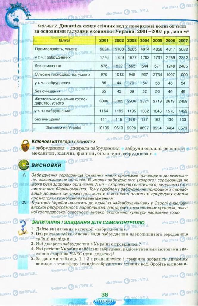 Підручники Екологія 11 клас сторінка 38