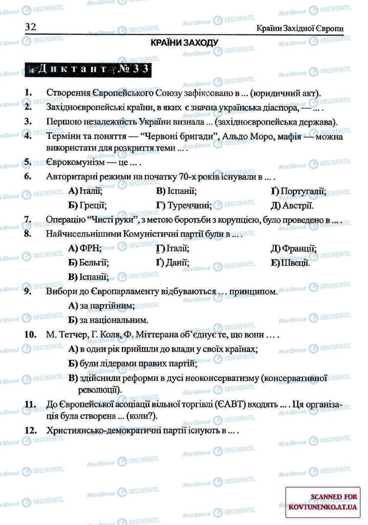 Підручники Всесвітня історія 11 клас сторінка 32