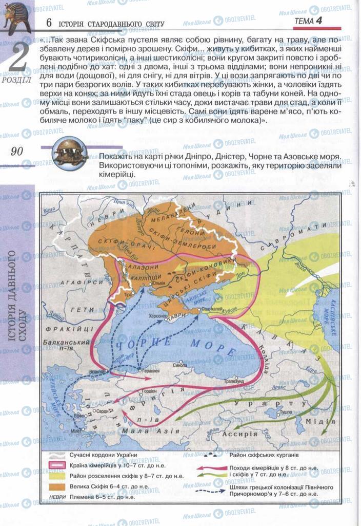 Підручники Всесвітня історія 6 клас сторінка 90