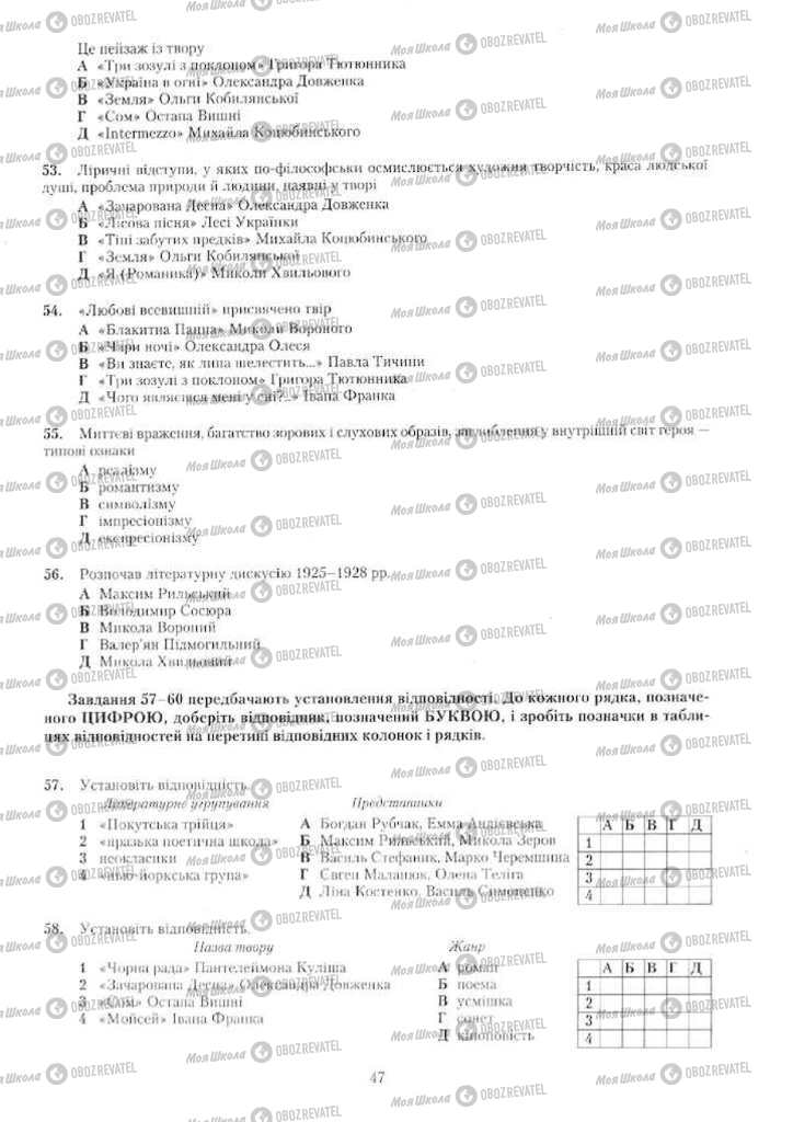 Учебники Укр мова 11 класс страница 47