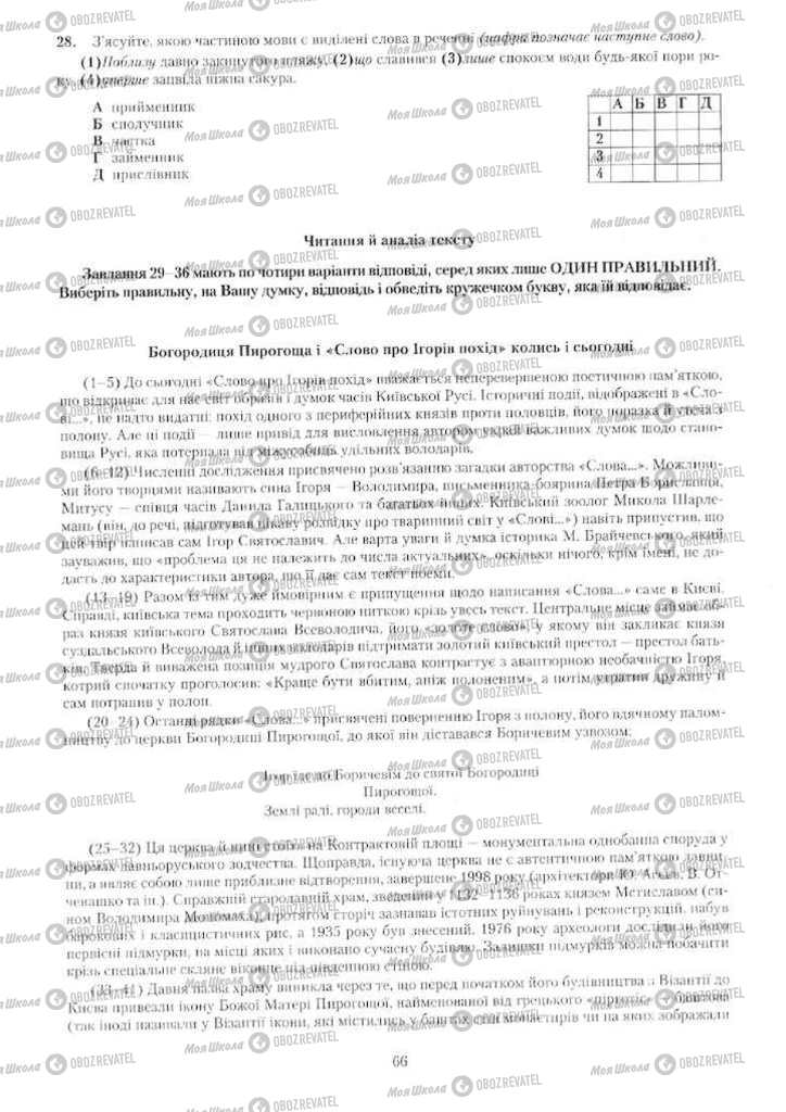 Підручники Українська мова 11 клас сторінка 66