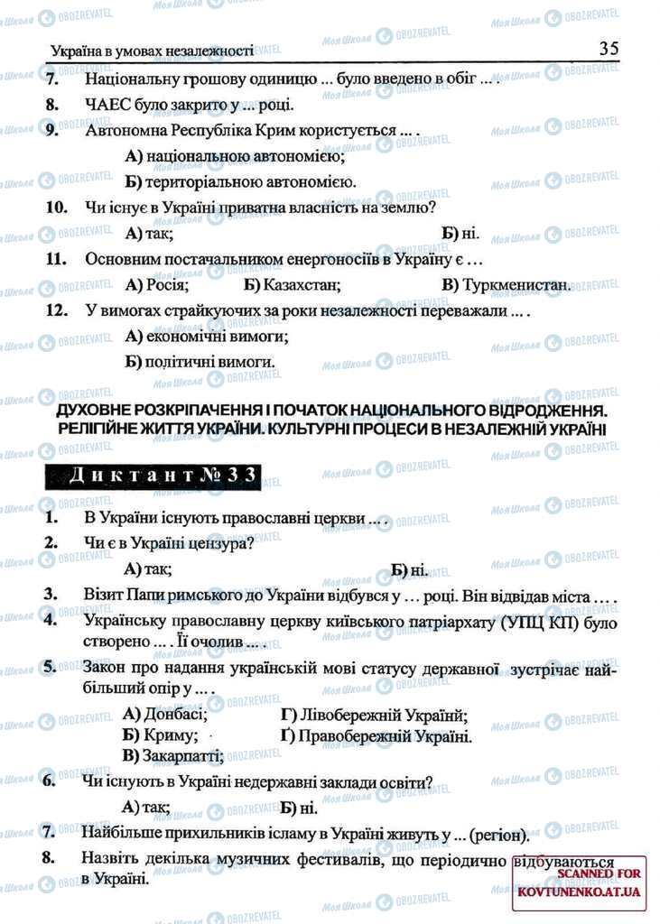Підручники Історія України 11 клас сторінка 35
